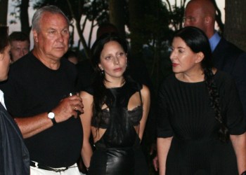 Robert Wilson, Lady Gaga and Maria Abramovic at the Watermill Center