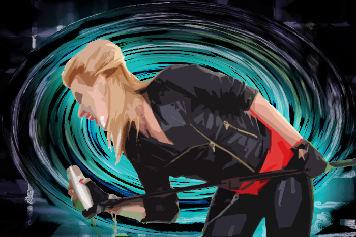 Rocker girl illustration