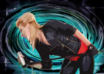 Rocker girl illustration