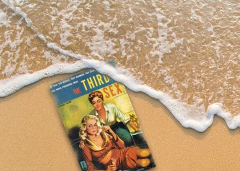 Romance novel on the beach