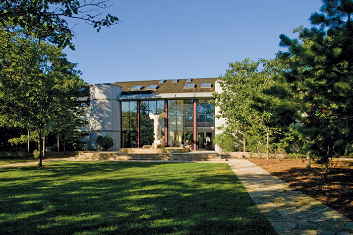 The Ross School's main building in East Hampton