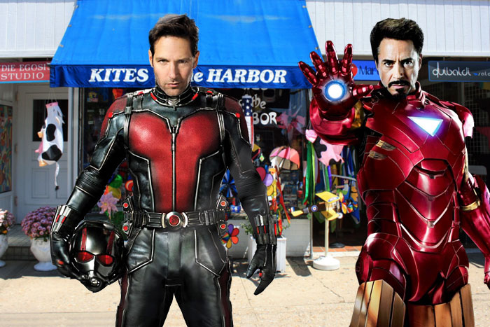 Paul Rudd as Ant-Man and Robert Downey Jr. visited Kites of the Harbor last week