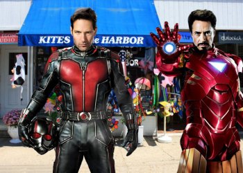 Paul Rudd as Ant-Man and Robert Downey Jr. visited Kites of the Harbor last week