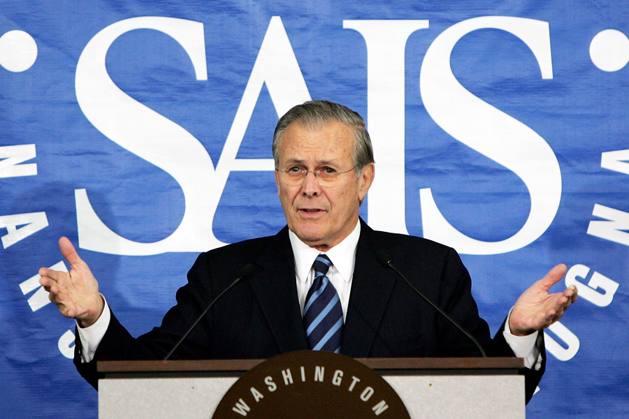 Donald Rumsfeld speaks