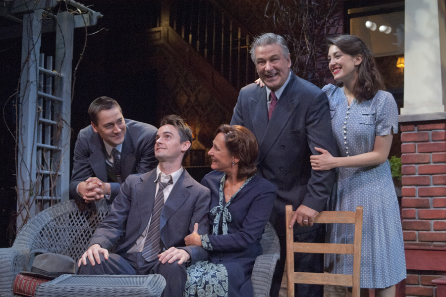 Ryan Eggold, David McElwee, Laurie Metcalf, Alec Baldwin and Caitlin McGee in All My Sons at Guild Hall.