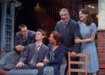 Ryan Eggold, David McElwee, Laurie Metcalf, Alec Baldwin and Caitlin McGee in All My Sons at Guild Hall.