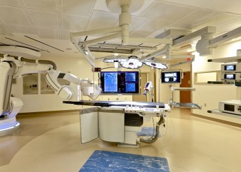The new intravascular operating room at the Audrey and Martin Gruss Heart & Stroke Center.