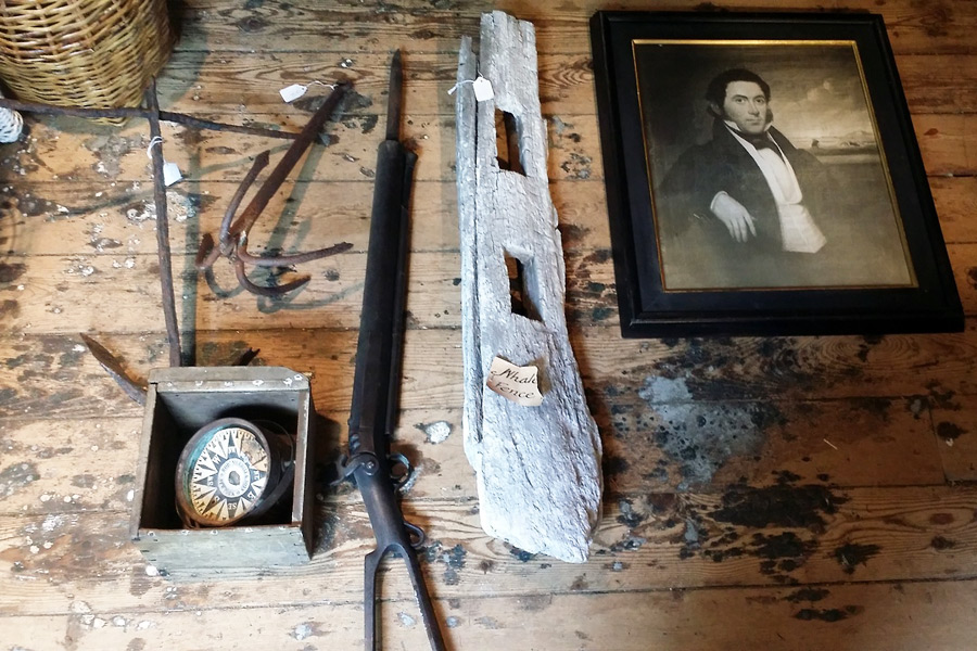 A shoulder harpoon gun (used for killing whales) and other artifacts pictured on the Southampton Historical Museum's Tumblr