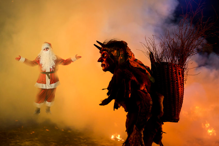 Santa vs. Krampus in Sagaponack