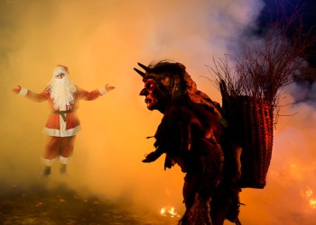 Santa vs. Krampus in Sagaponack