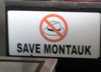 Save Montauk Hat Sign