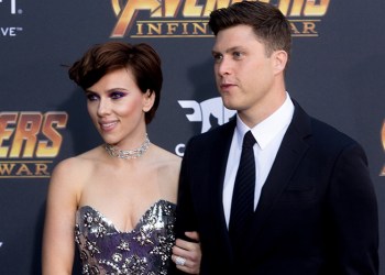 Scarlett Johansson and Colin Jost at the 