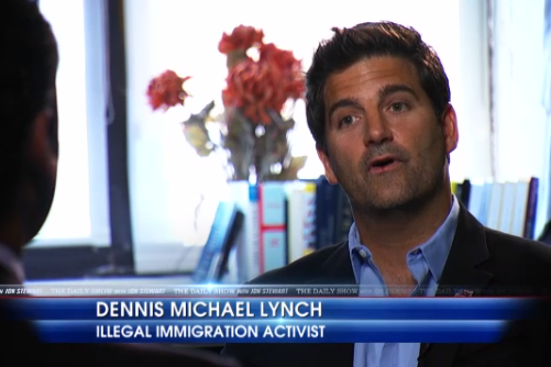 Dennis Michael Lynch on "The Daily Show." Credit: Comedy Central