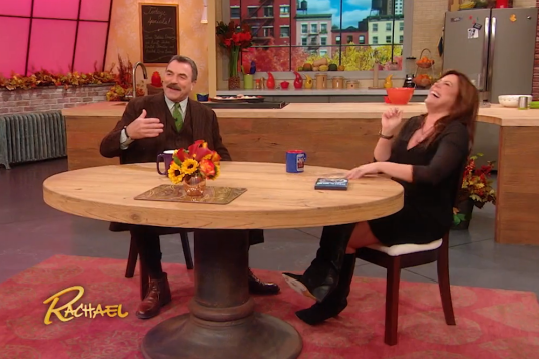 Tom Selleck and Rachael Ray on "Rachael."