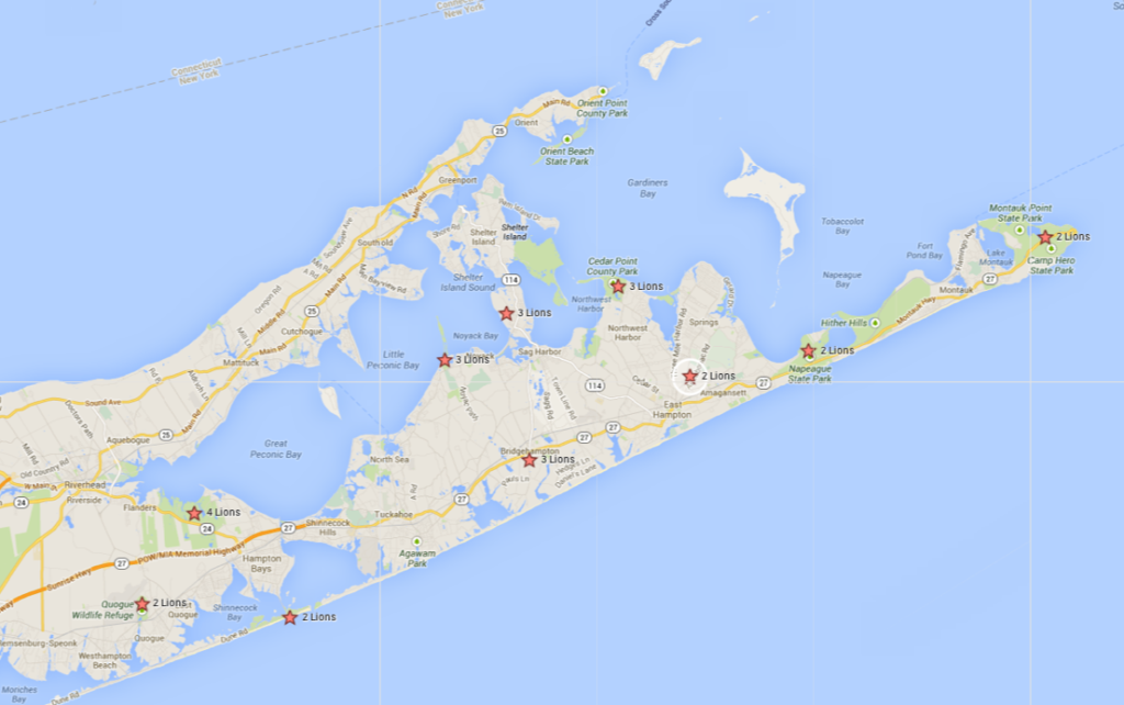 Map Where Exactly Lions Are Being Released in the Hamptons Dan’s Papers