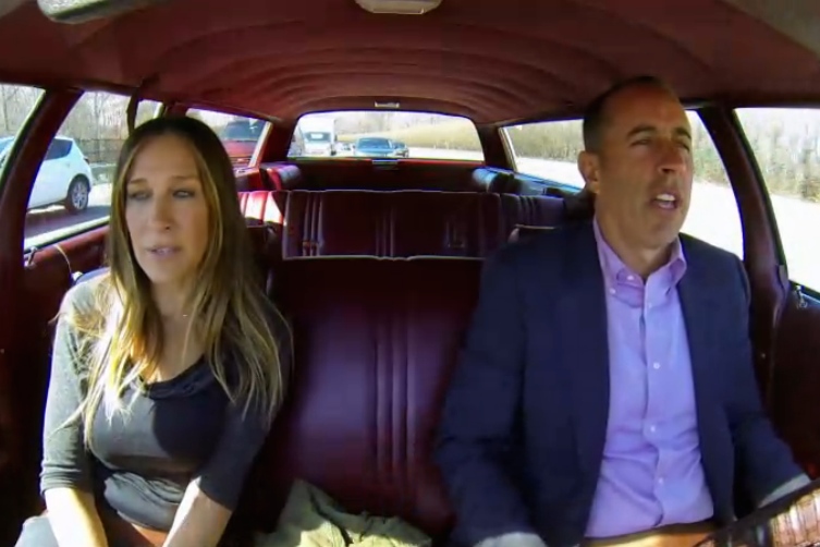 Sarah Jessica Park and Jerry Seinfeld on Crackle's "Comedians in Cars Getting Coffee."