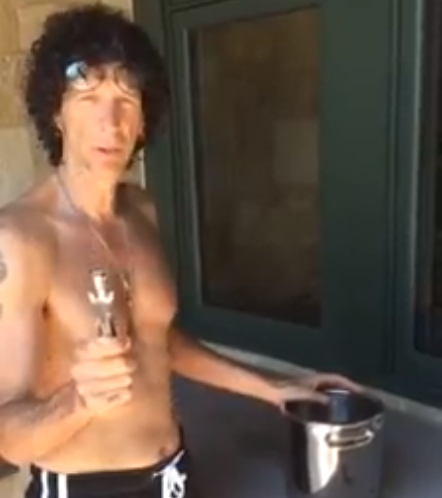 Howard Stern takes the Ice Bucket Challenge.