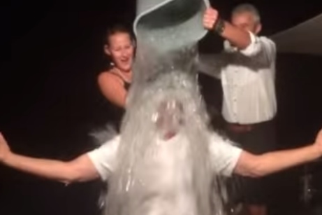 Steven Spielberg Ice Bucket Challenge.