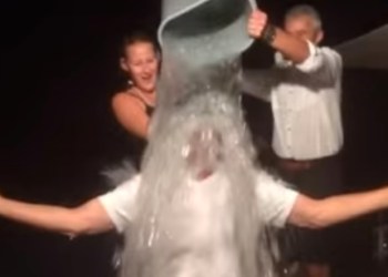 Steven Spielberg Ice Bucket Challenge.