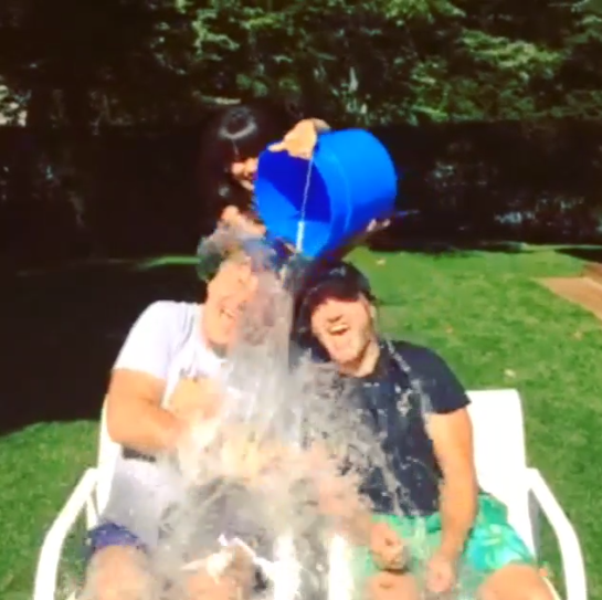 Alec Baldwin and Greg Bello take the ALS Ice Bucket Challenge.