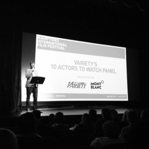 Hamptons International Film Festival artistic director David Nugent introduced the Variety 10 Actors to Watch panel at Guild Hall.