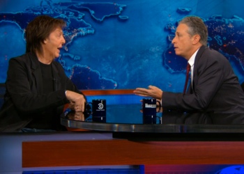 Paul McCartney and Jon Stewart on 