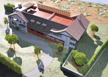 A 3-D model of 100 Crescent Avenue in Water Mill, by Philip M Rossillo, R.A.