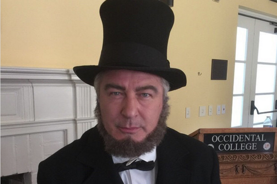 Alec Baldwin as Abraham Lincoln.