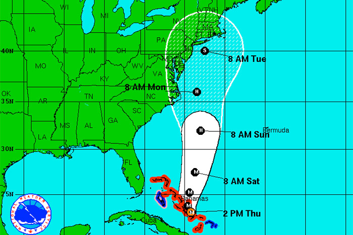 Hurricane Joaquin forecast from the National Weather Service