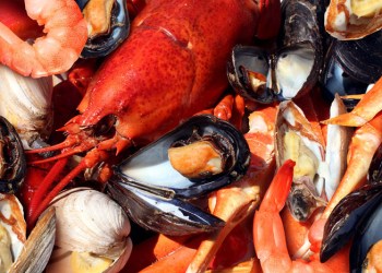Seafood lobster mussels