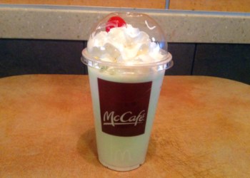 Shamrock Shake at McDonald's in Southampton