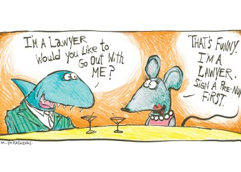 Shark Cartoon By Mickey Paraskevas