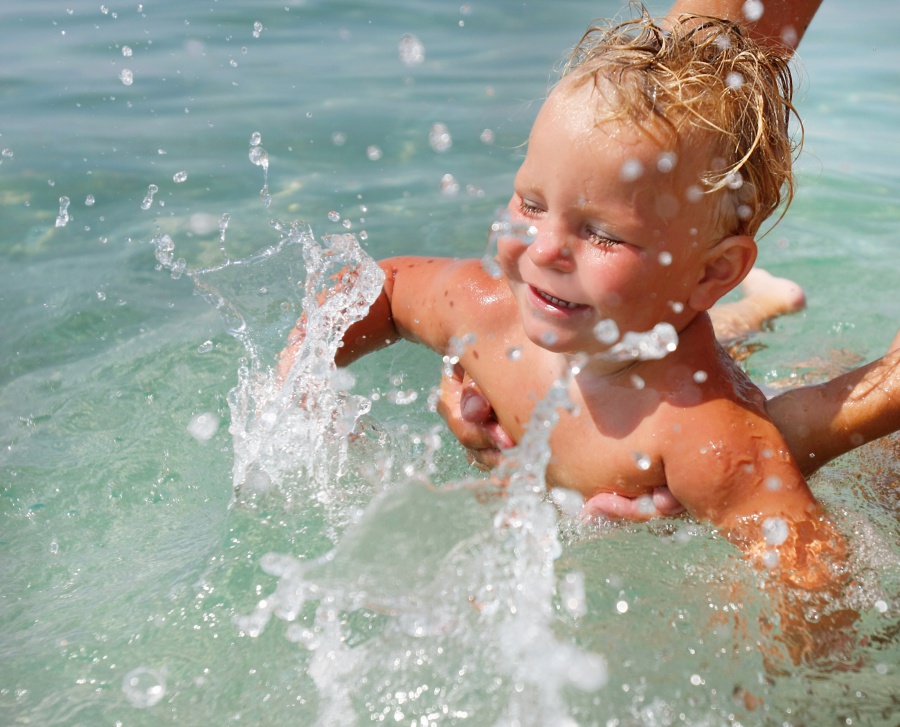 Baby swimming