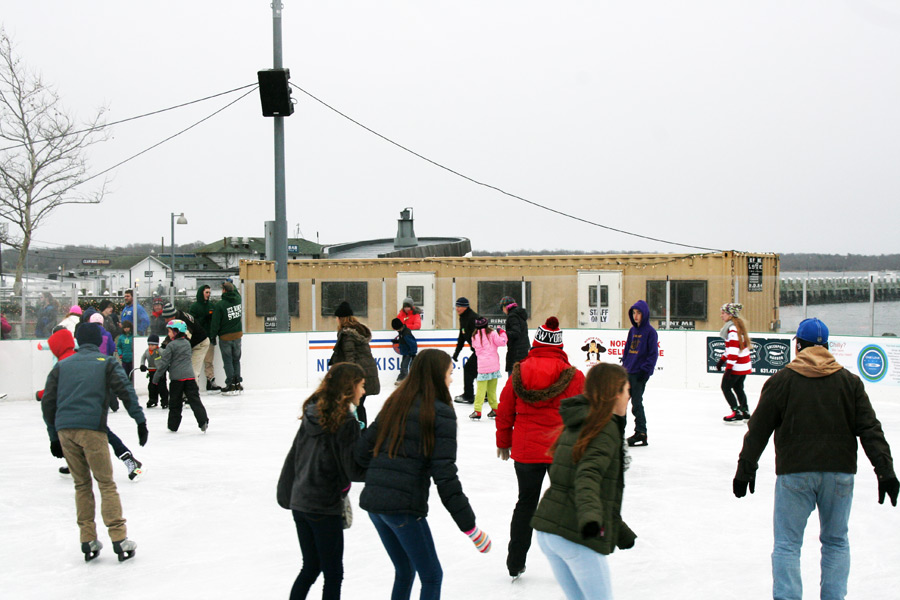 Skating at Mitchell Park in Greenport