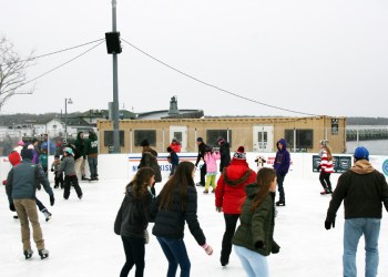Skating at Mitchell Park in Greenport