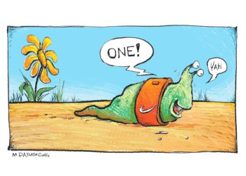 Slug Cartoon by Mickey Paraskevas