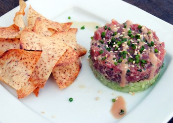 Tuna tartare appetizer at Solé East