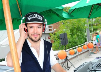 Ben Lovett of Mumford and Sons DJing at Sound Waves at the Beach