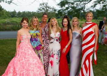 Jean Shafirof, Marigay McKee, Somers Farkas, Laura Lafaro-Freedom, Lucia Hwong Gordon, Melanie Wambold at the Southampton Hospital Summer Party