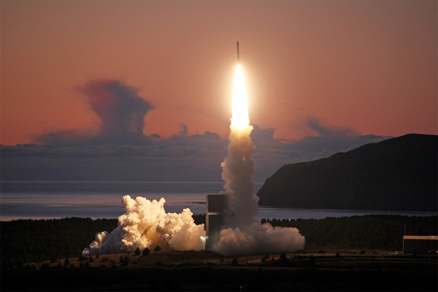 Minotaur rocket launch, Courtesy Orbital Sciences