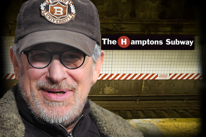 Steven Spielberg filmed on the Hamptons Subway this week