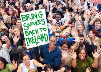 St. Patrick's Day snake advocacy protest,