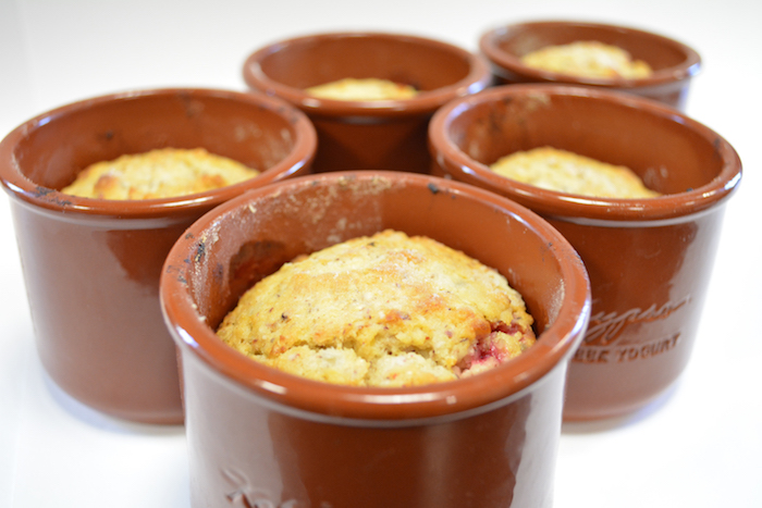 Cranberry Corn Breads in Kalypso Yogurt Pots,