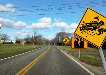 Melvin Tompkins' crazy apocalyptic disaster street signs