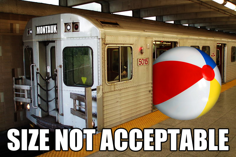 Hampton Subway no longer accepts beach ball over 24 inches