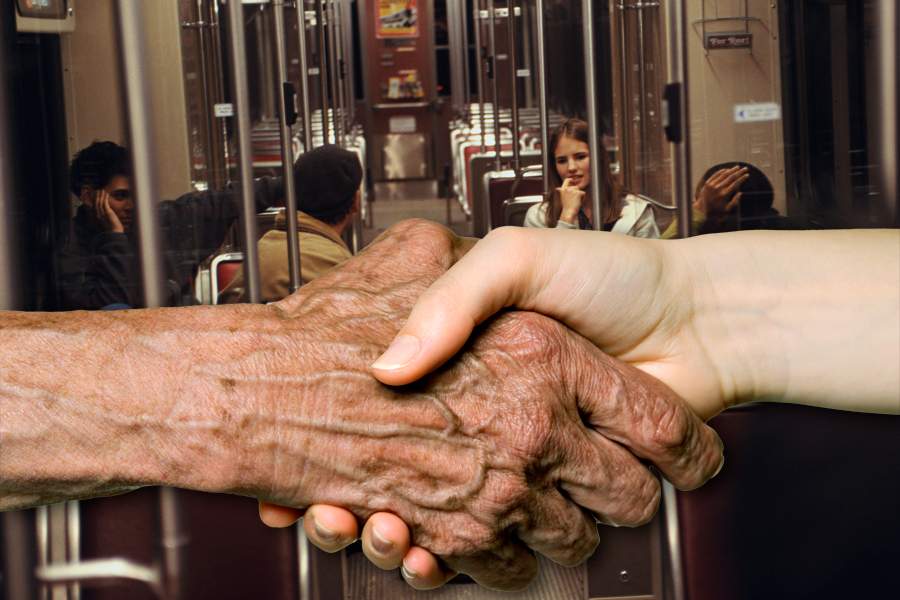 Old Man McGumbus and Derwood Hodgegrass held hands on the subway this week