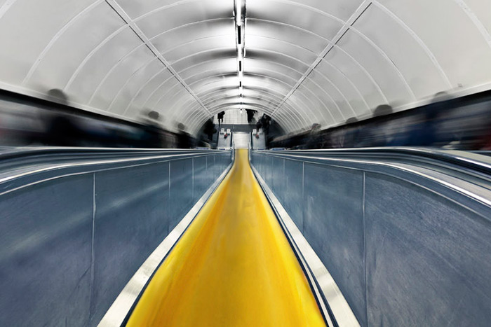 Hamptons Subway has added slides alongside down escalators