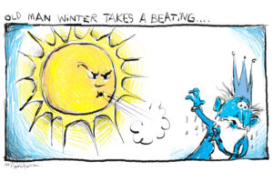 Summer in December cartoon by Mickey Paraskevas