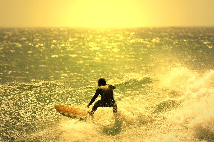 Sunset surfer