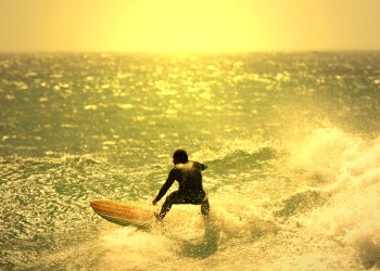 Sunset surfer